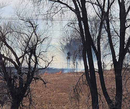 Grass Fire Ignites Off Highway 61