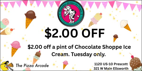 PIZZA ARCADE / CHOCOLATE SHOPPE
